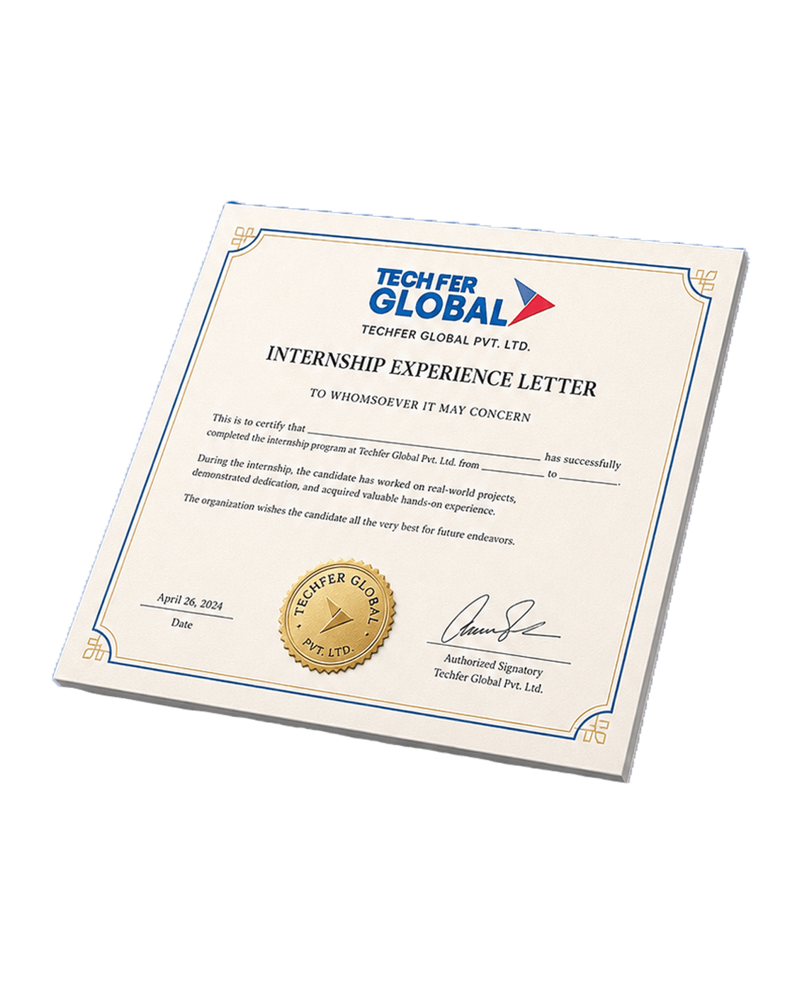 Techfer Global experience letter